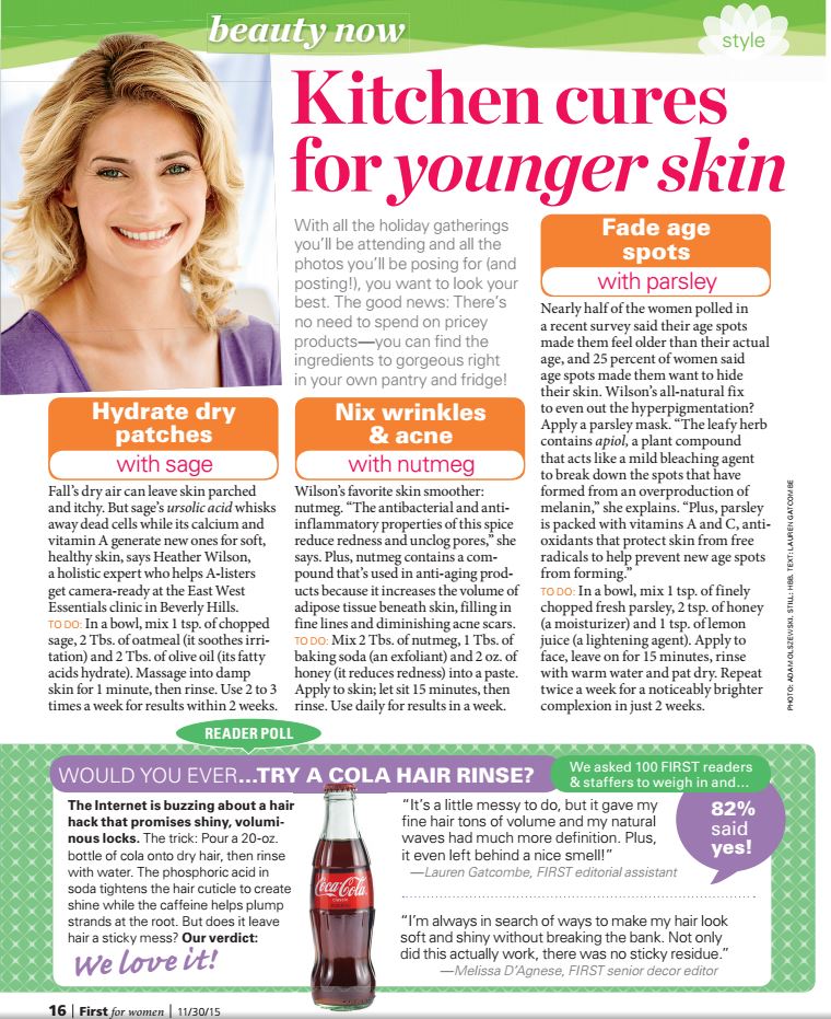 First For Women Magazine: Kitchen Cures