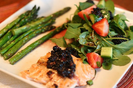 Salmon and Blackberry Salad